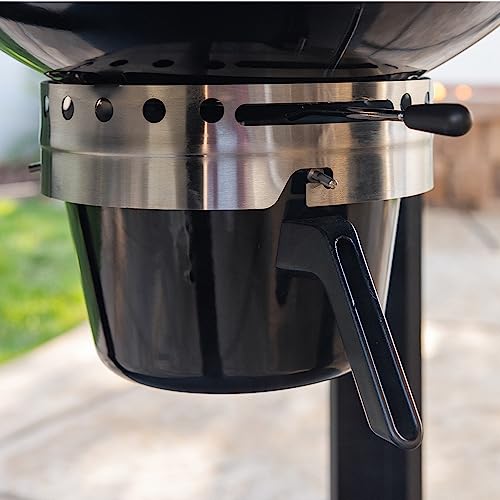 22" Charcoal Barrel Grill with Side Shelf, Black N646149