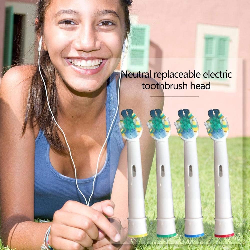 Pack of 4 Floss Action Electric Toothbrush Replacement Heads V6461