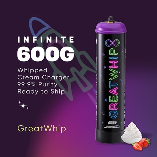 600g Whipped Cream Charger Cylinder Food Grade Pure Whip Cream Tank Cartridge 6 Cylinders R550
