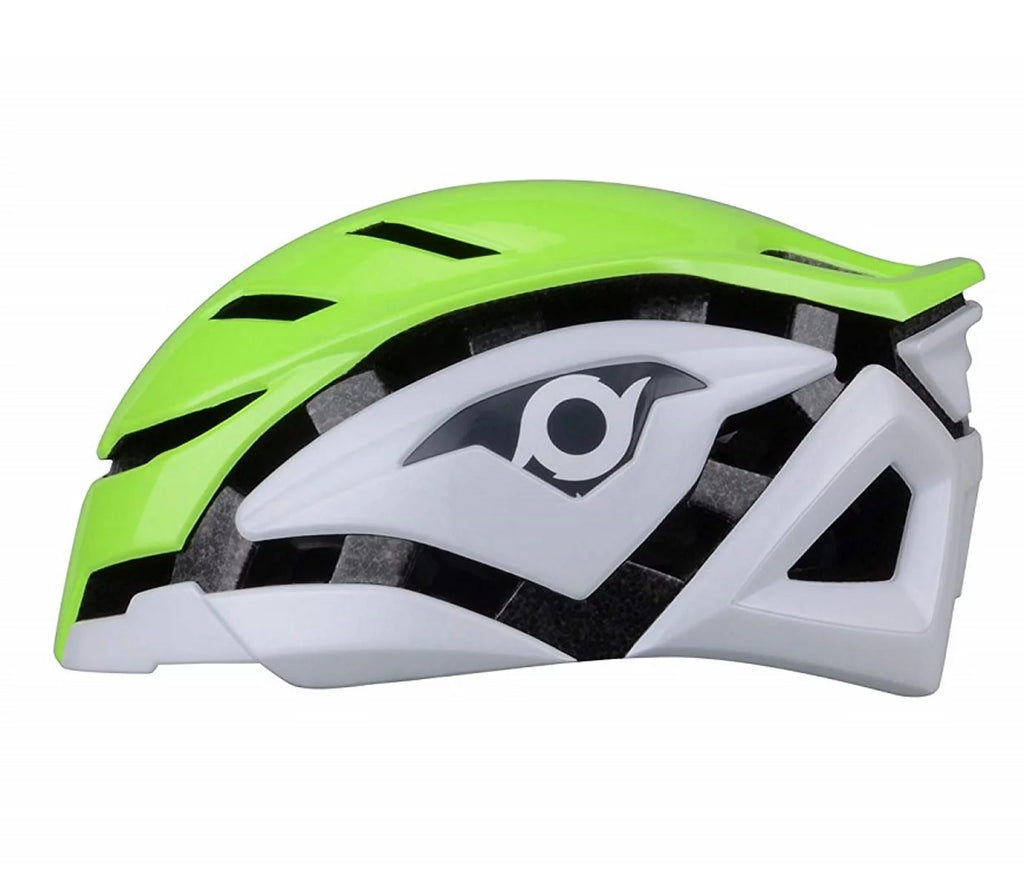 Adult Aerodynamic Bicycle Helmet Neon Green/White L/XL B639