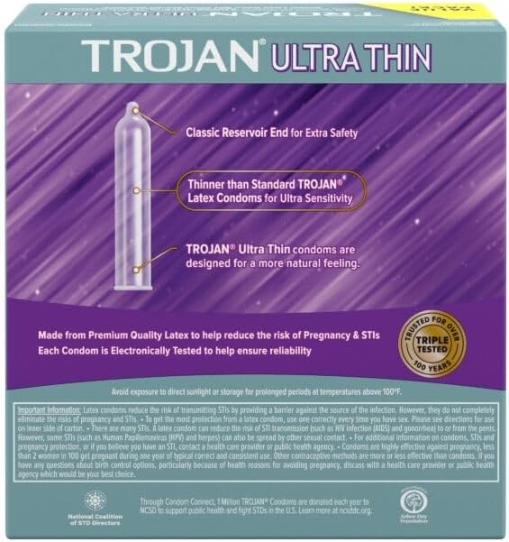 36 Count Ultra Thin Lubricated Condom C911337
