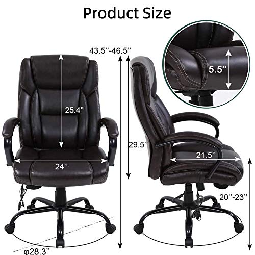 PU Leather Ergonomic High Back Office Chair with Massage Lumbar Support X6789