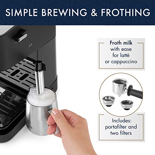 Manual Espresso Machine with 15 Bar Pump and Milk Frother S675