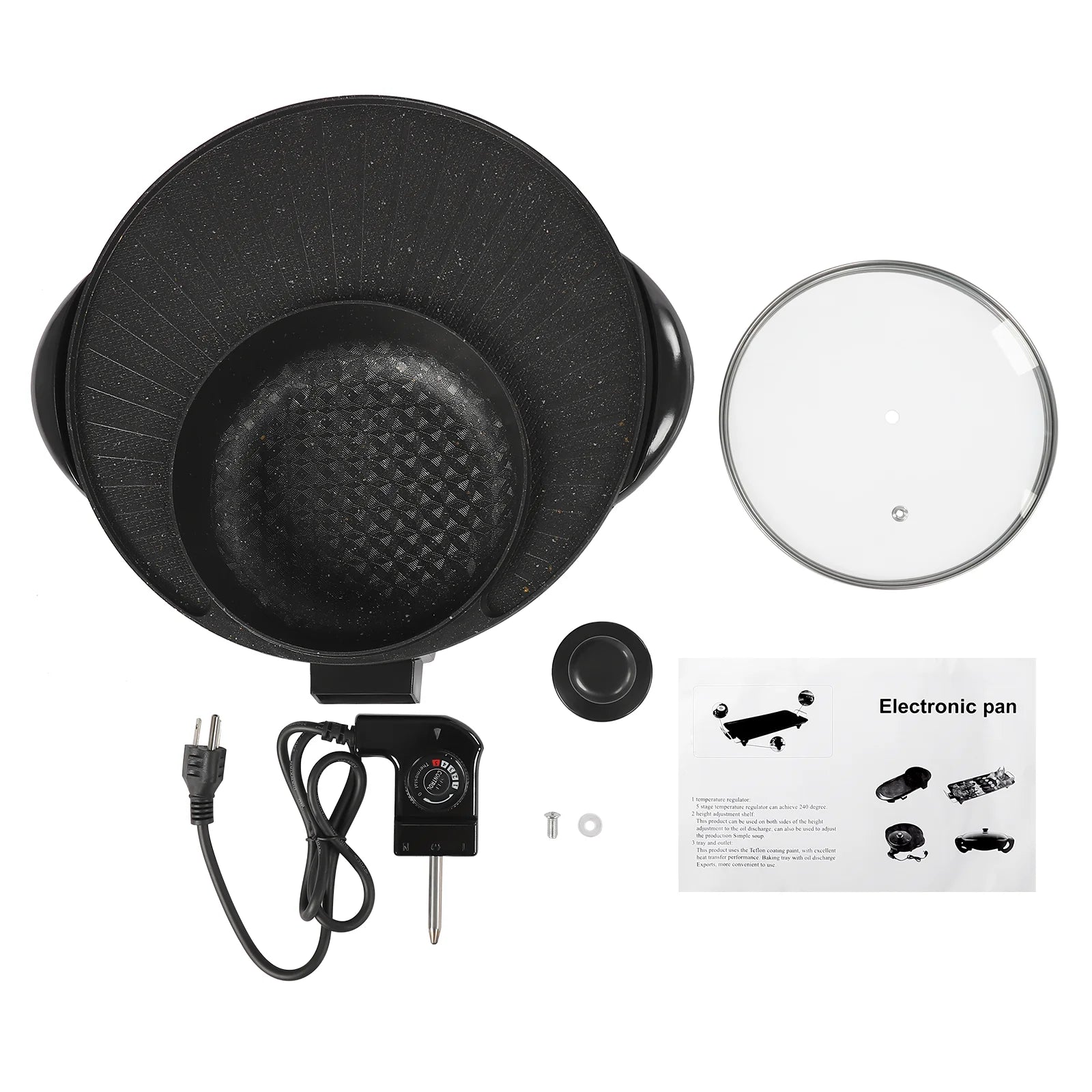 Portable Circular Hotpot Grill Combo Nonstick O955855