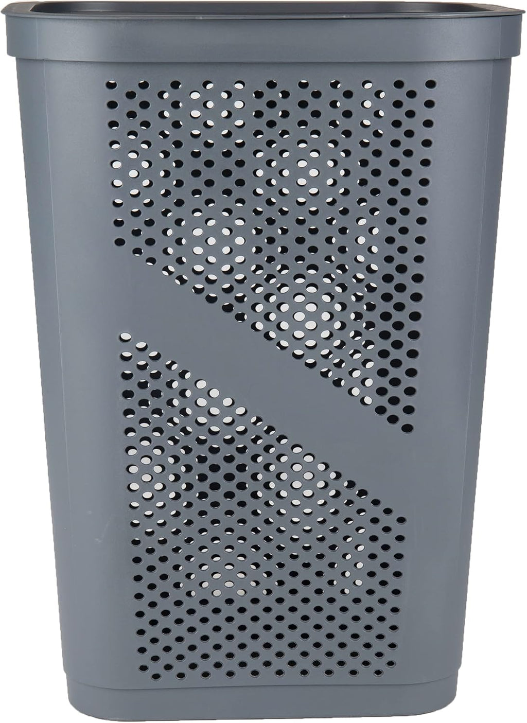 60L Slim Plastic Laundry Hamper with Lid, Gray E29711