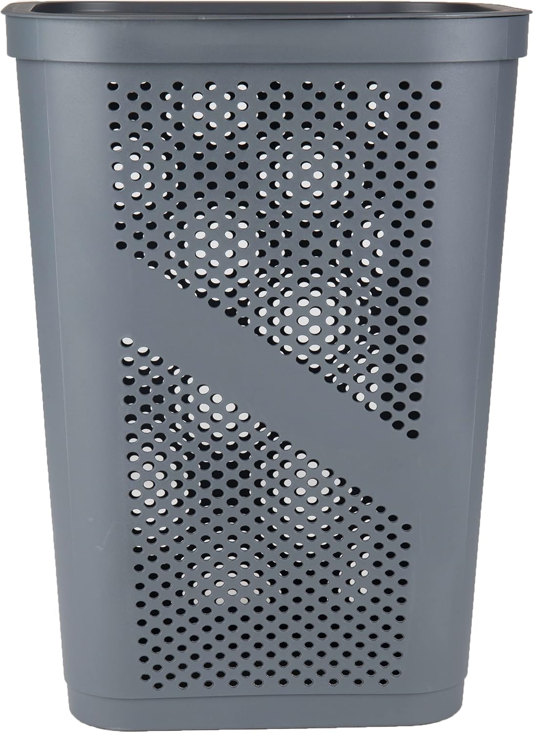 60L Slim Plastic Laundry Hamper with Lid, Gray E29711