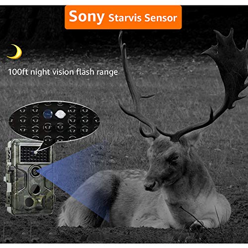64MP 1296p Trail Camera with No Glow Night Vision I50614