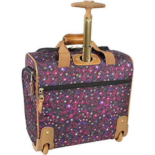 15 Inch Carry On Suitcase Lightweight Spinner Luggage Peek-A-Boo Black K456