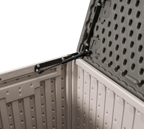 Heavy-Duty Outdoor Storage Deck Box, 150 Gallon, Desert Sand/Brown G905166