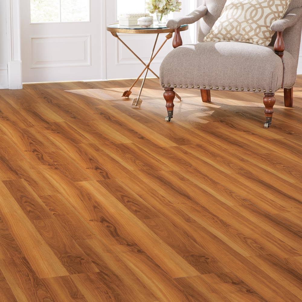 Warm Cherry Luxury Vinyl Plank Flooring (24.74 Sq. ft. / CASE) Z197435