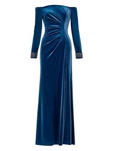 Velvet Off The Shoulder Gown H872824
