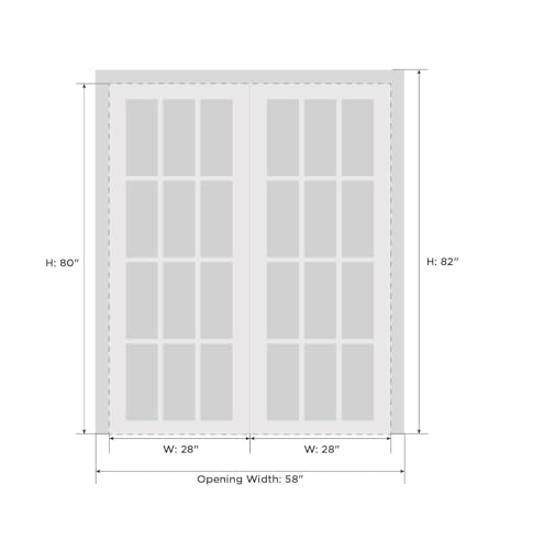 48 x 84 inches Solid French Double Doors P764