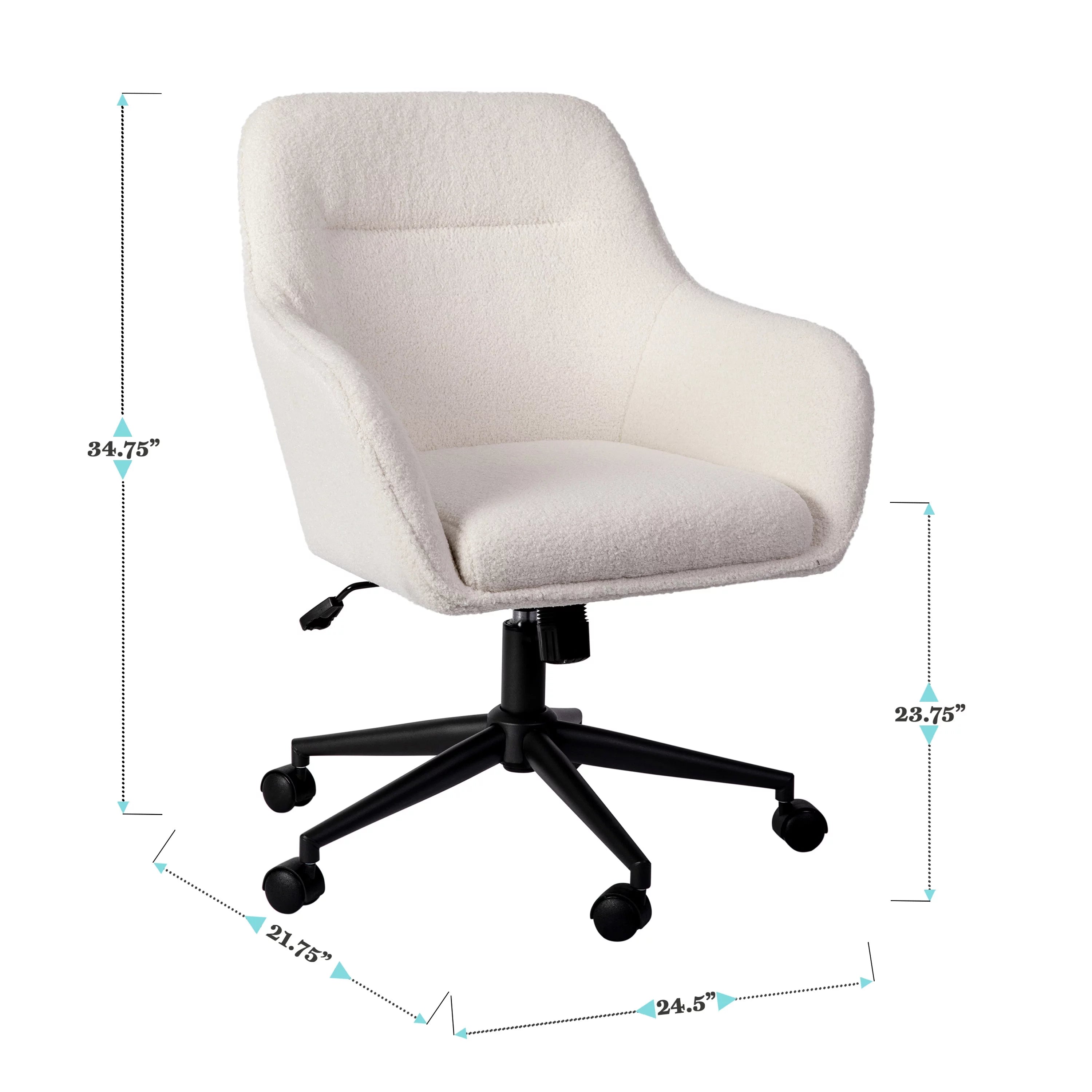 White Upholstered Office Chair D600469