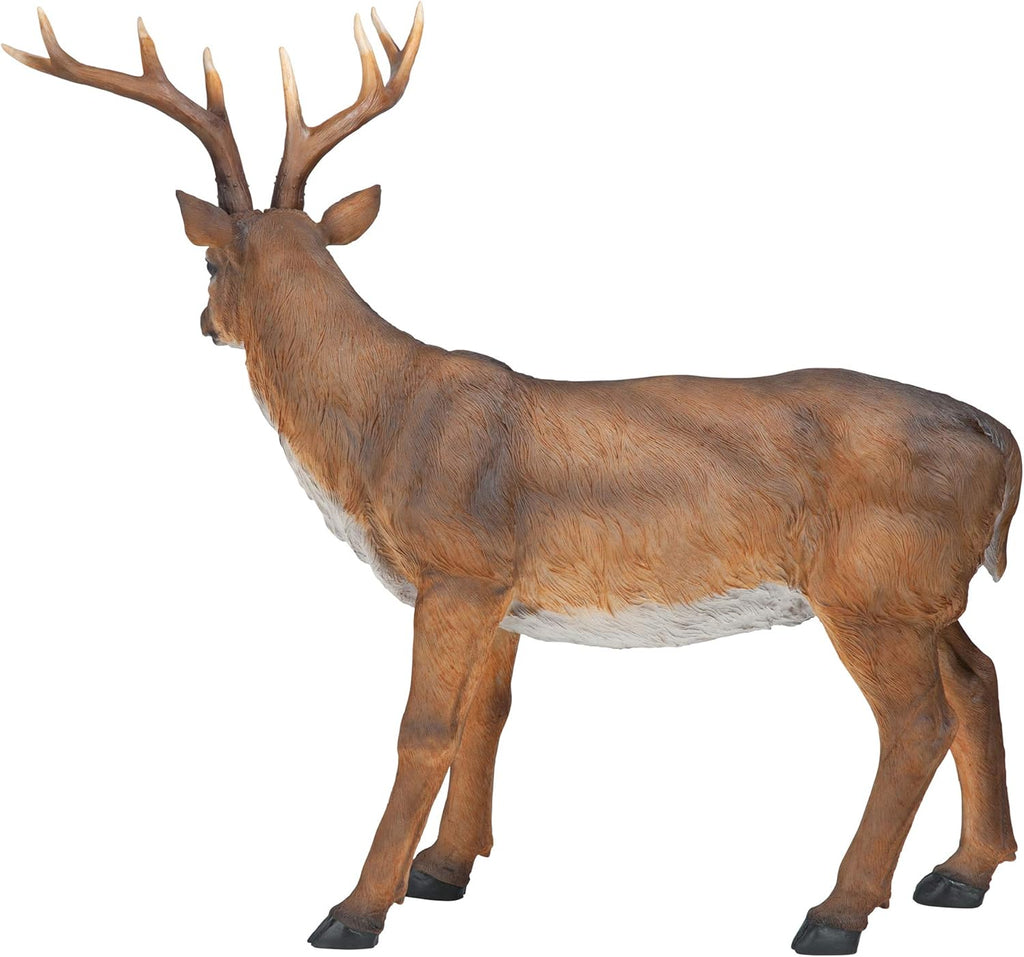 28 Inches Long Brown Handcast Polyresin Deer Statue Y2136