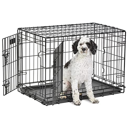 36-Inch Folding Dog Crate with Double Door Y290279