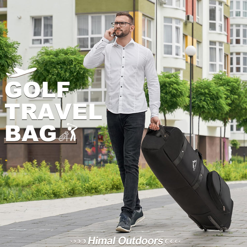 Heavy Duty 600D Polyester Oxford Golf Travel Bag with Wheels X499