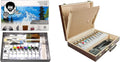 Paint Set Includes Wood Supply Carrying Storage Case Sketchbox w/Palette X591105