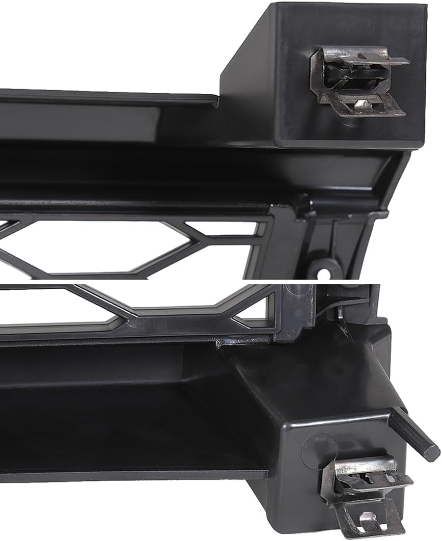 Matte Black Mesh Front Bumper Grille with Top LED Lights S797