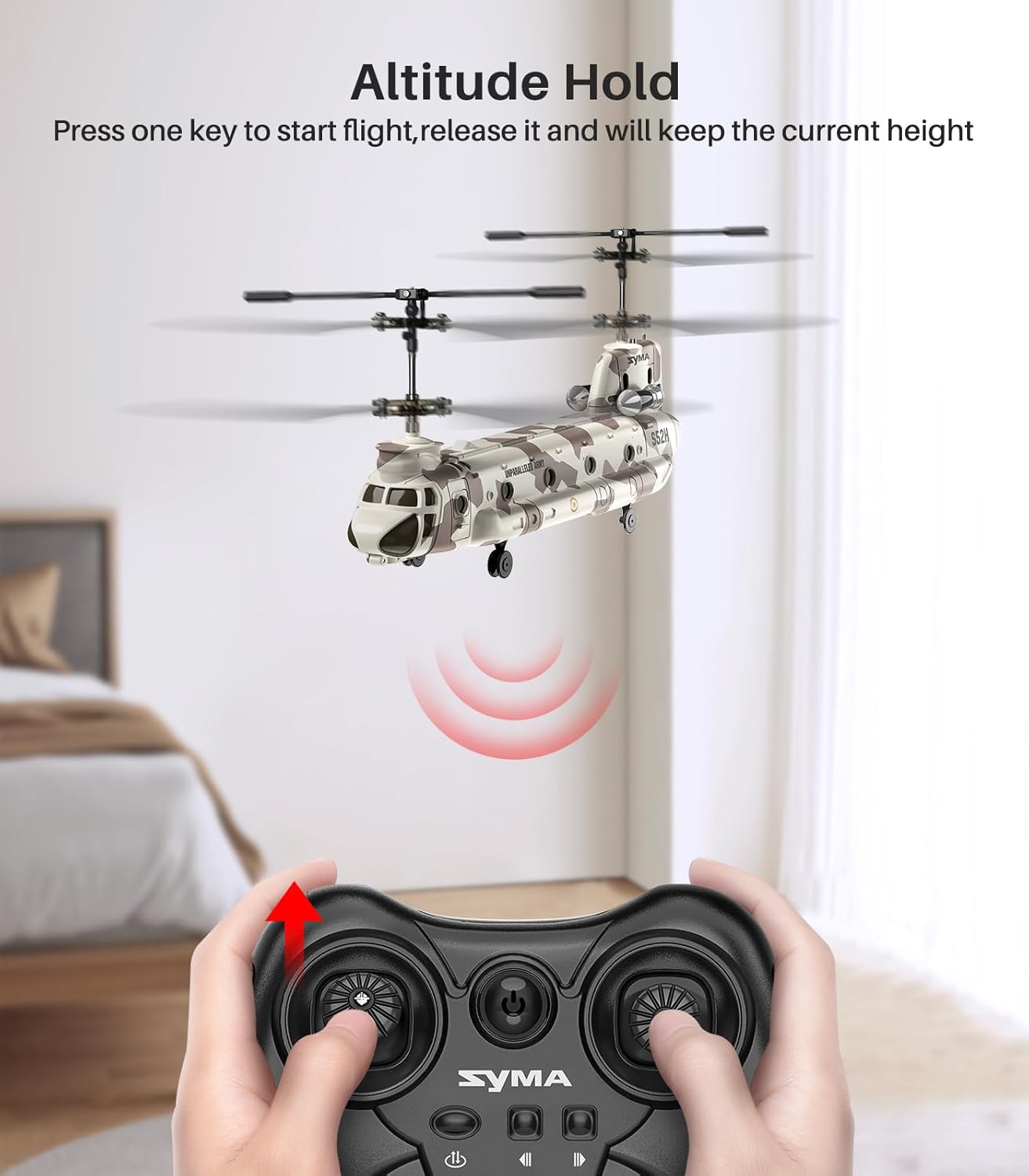 Military Transport RC Helicopter with Altitude Hold Y5819
