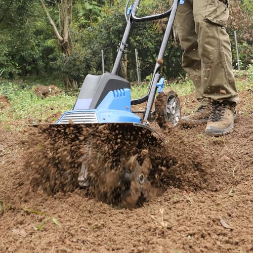 16 inch 13.5 Amp Corded Electric Tiller Cultivator with Foldable Handle R7770
