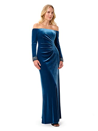 Velvet Off The Shoulder Gown H872824