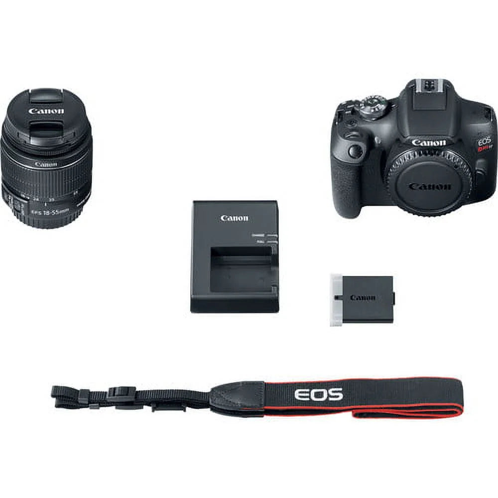 Digital SLR Camera with 24.1MP APS-C CMOS Sensor and 18-55mm f/3.5-5.6 IS II Lens (Black) + 75-300mm f/4-5.6 III Lens J617