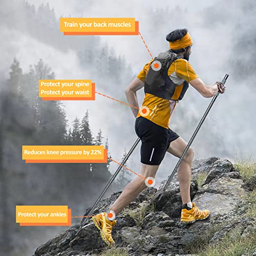 Collapsible Hiking Stick Trekking Pole with Compasse, Whistle (1 Stick) S385