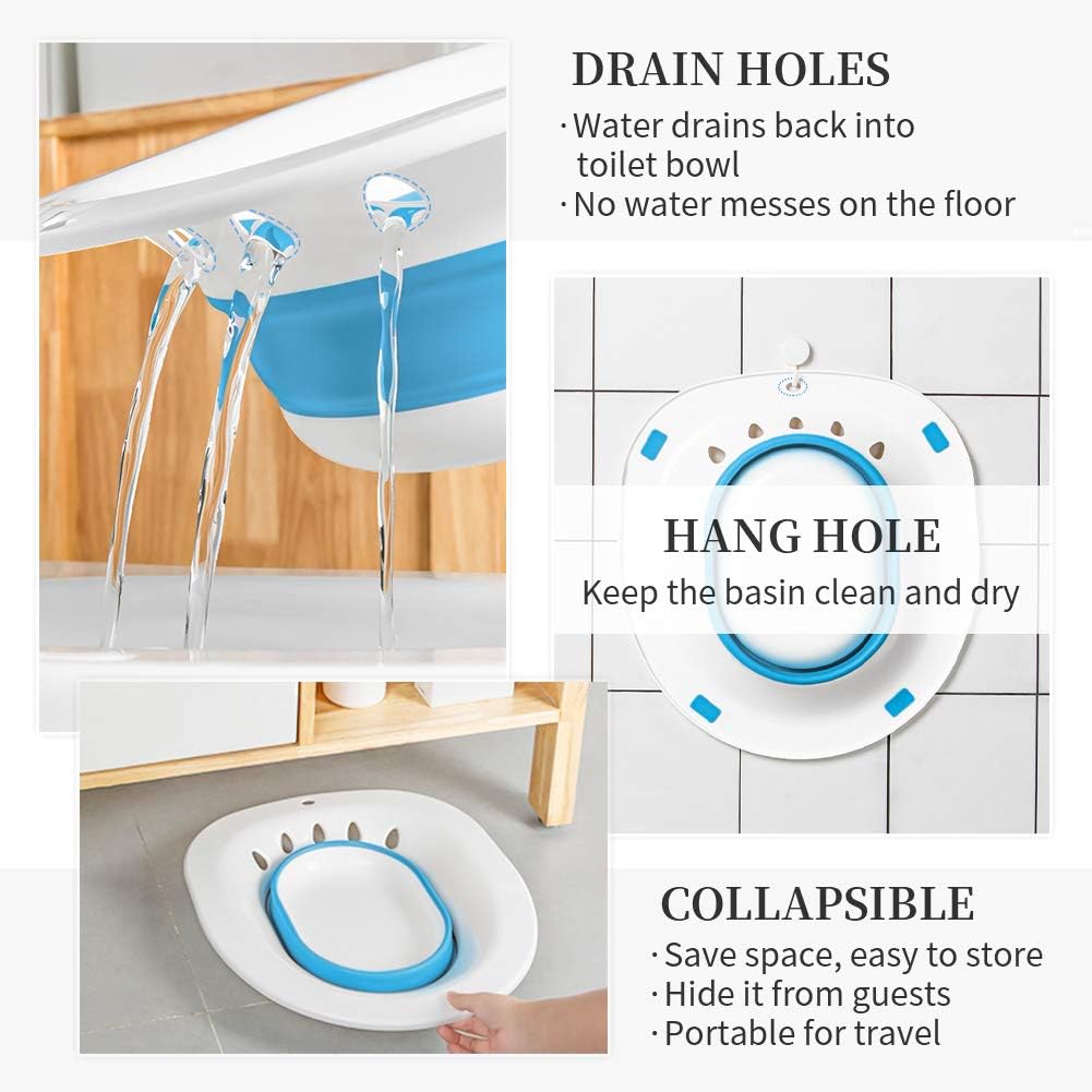 Foldable Sitz Bath Basin for Toilet Seat G3751