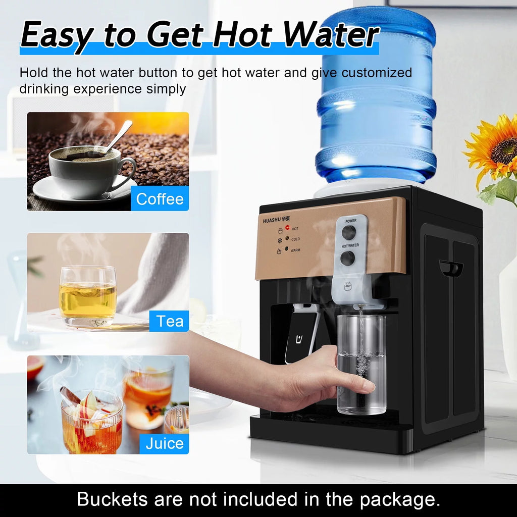 Countertop Water Cooler Dispenser Top Loading Electric Hot and Cold Water Machine W19804