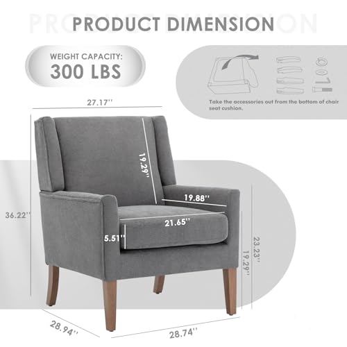 Beige Upholstered Fabric Accent Armchair Z26877