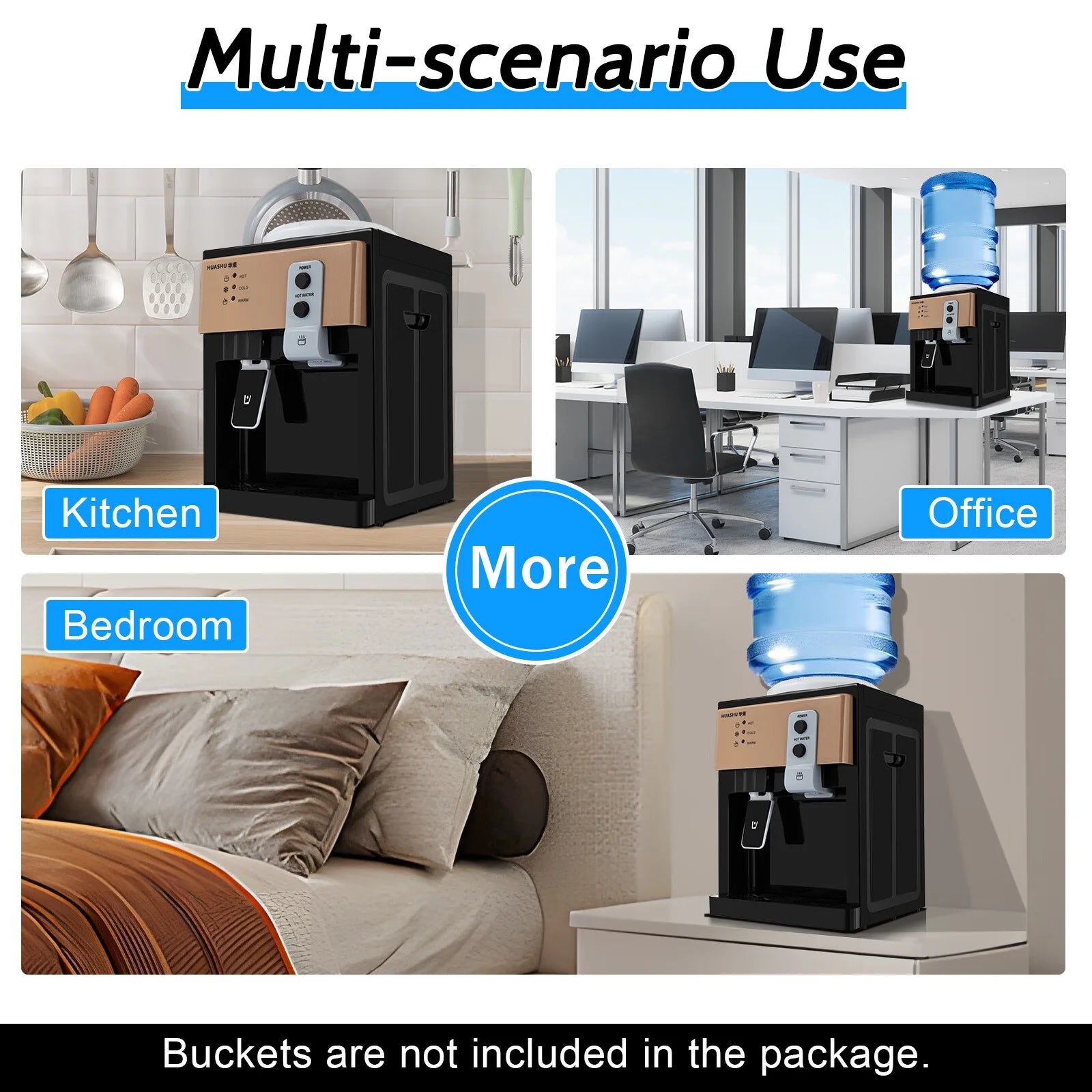 Countertop Water Cooler Dispenser Top Loading Electric Hot and Cold Water Machine W19804
