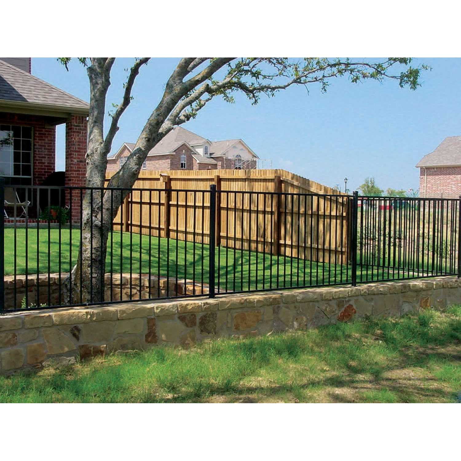 Black Steel Decorative Fence Panel X496