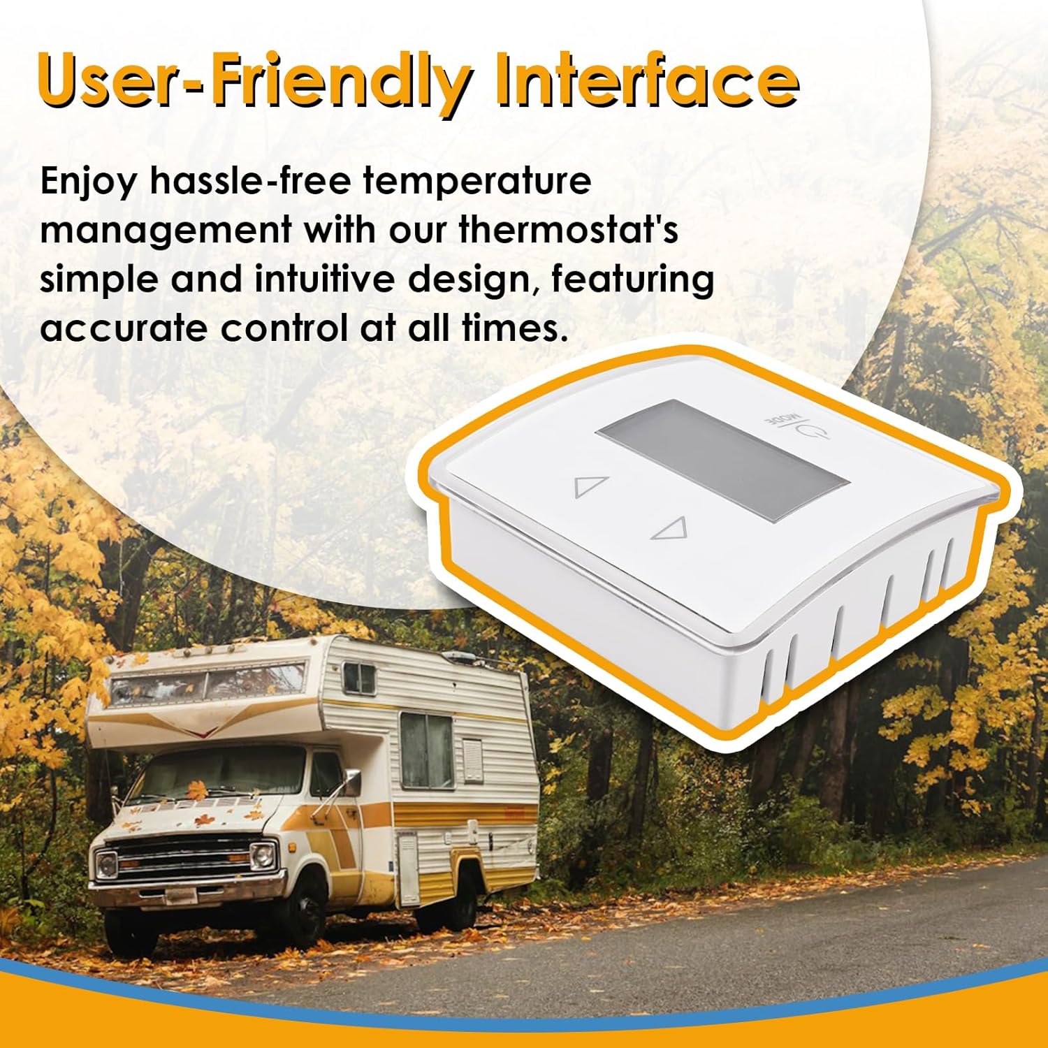 RV Single Zone Wall Thermostat Digital Temperature Display Replacement Q175