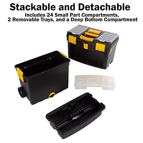 Rolling Tool Box with Wheels and Removable Top O48126