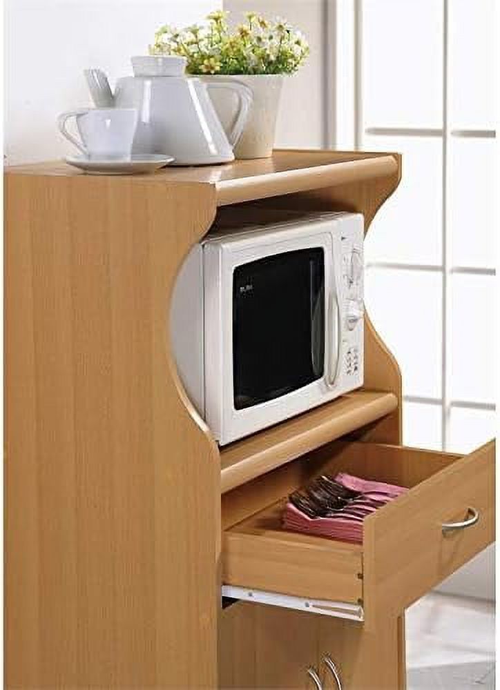 Beech Microwave Kitchen Cart U19585