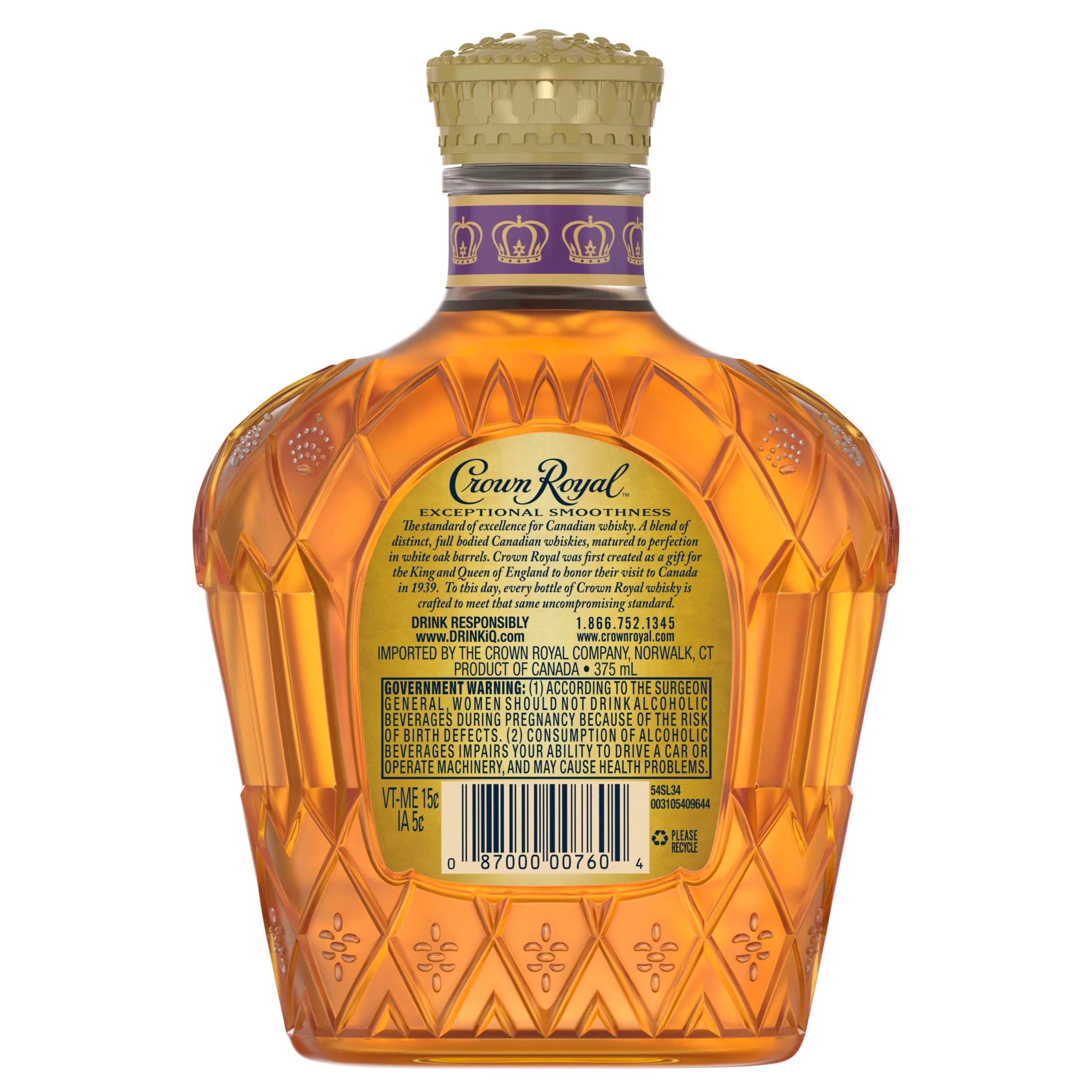375 mL Blended Canadian Whisky, 40% ABV O756