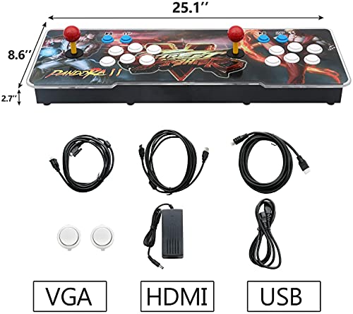 30000 Games Arcade Game Console, 3D Double Stick, 4 Players Online Game A28683