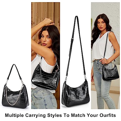 Crocodile Leather Crossbody Bag with Adjustable Straps K660454