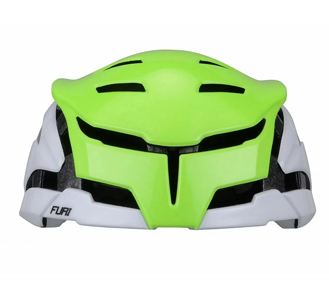 Adult Aerodynamic Bicycle Helmet Neon Green/White L/XL B639
