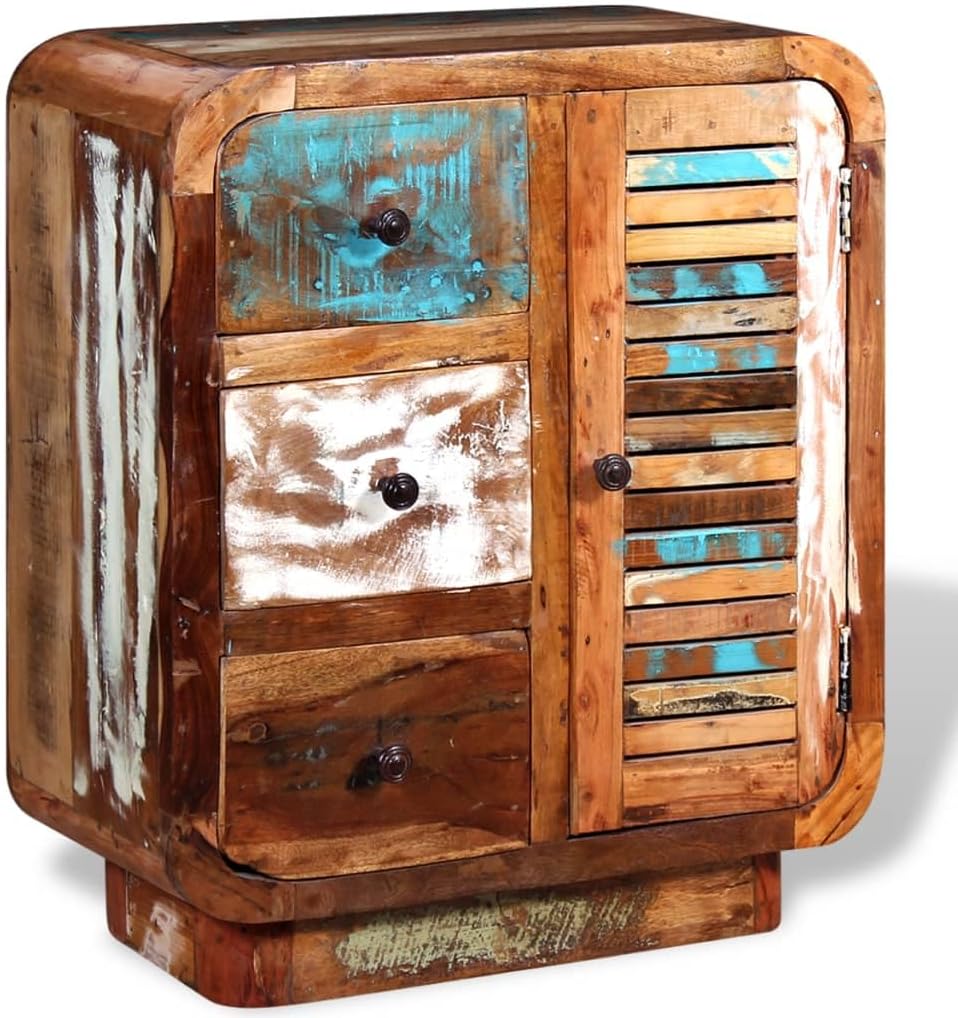 Solid Reclaimed Wood Sideboard with Door and 3 Drawers N8699