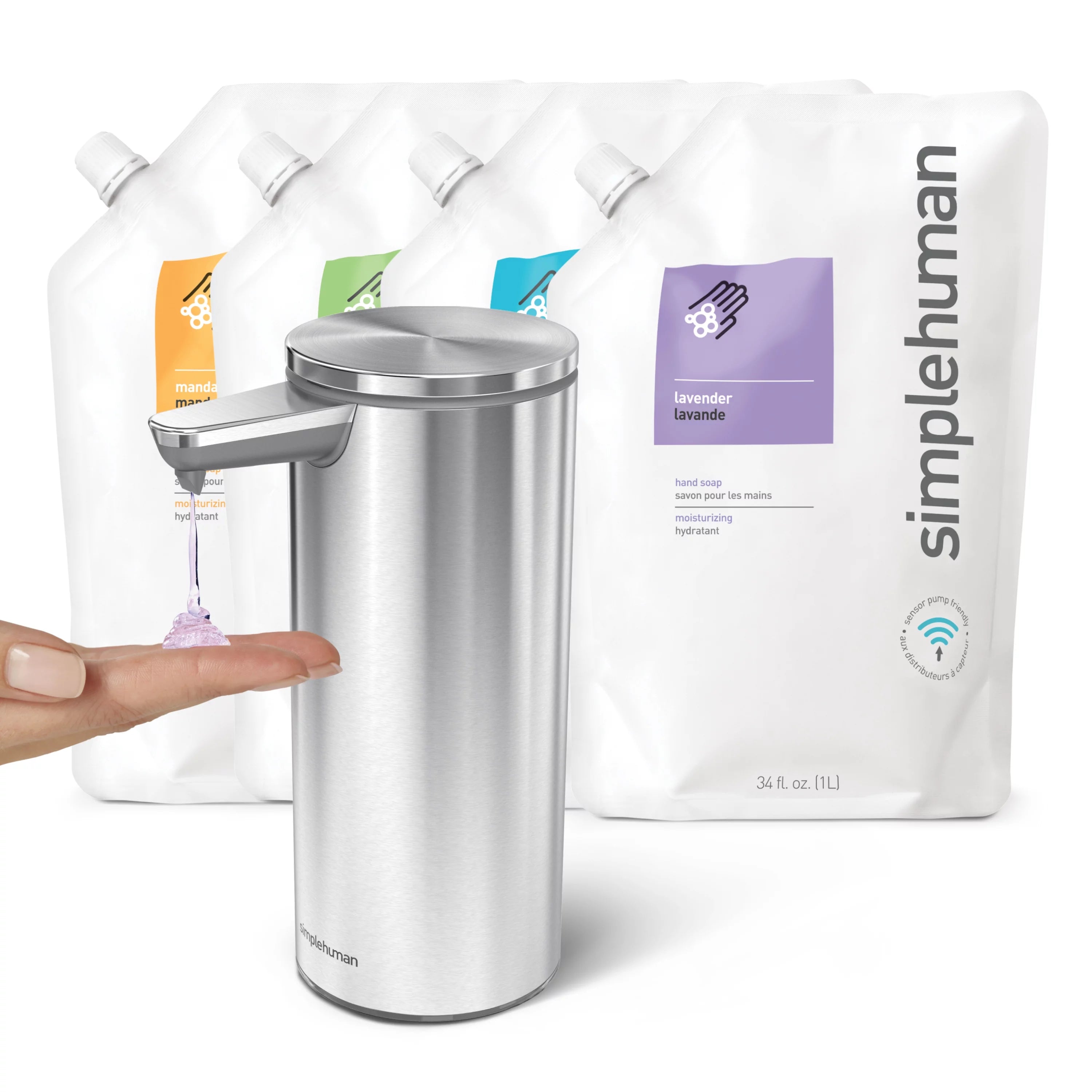 Fragrance Free Moisturizing Liquid Hand Soap Refill Pouch, 34 Fl. Oz. (Pack of 6) O44427