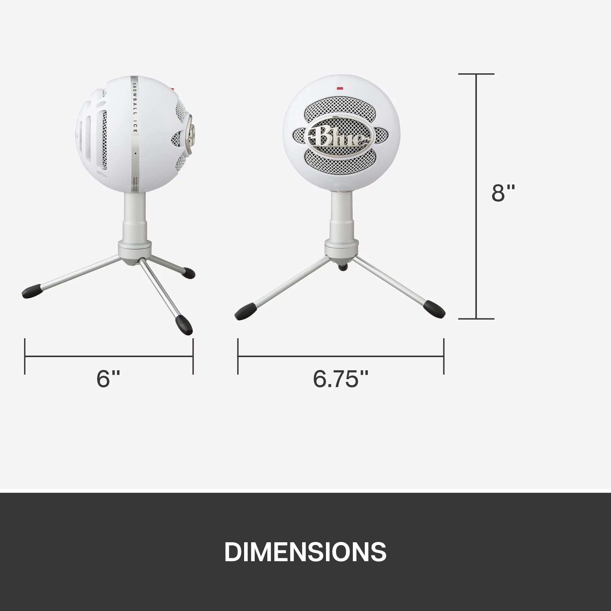 White USB Cardioid Condenser Microphone with Adjustable Desktop Stand H609800