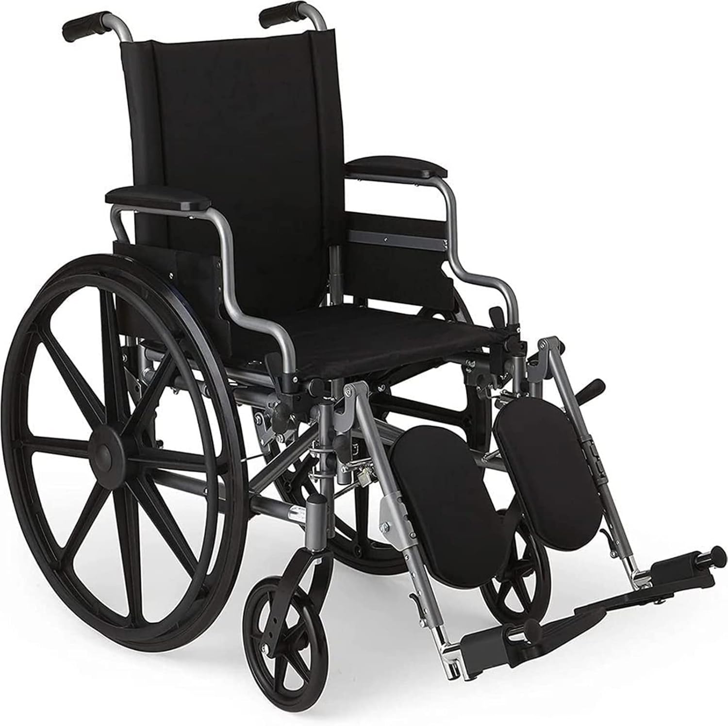 24 Inch Wheelchair Replacement Wheel, Manual Wheelchair Rear Wheel, Solid Black Tire M1615