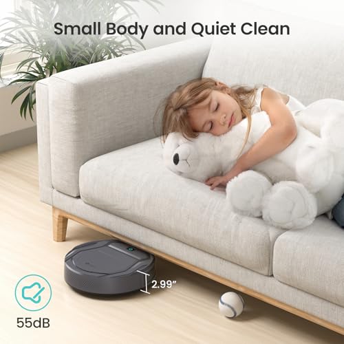 Black Robot Vacuum Cleaner, 2200Pa Suction, 120 Min Self-Charging Z1344