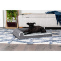Two-Tone Faux Fur Suede Chaise Lounge Dog Bed G7750