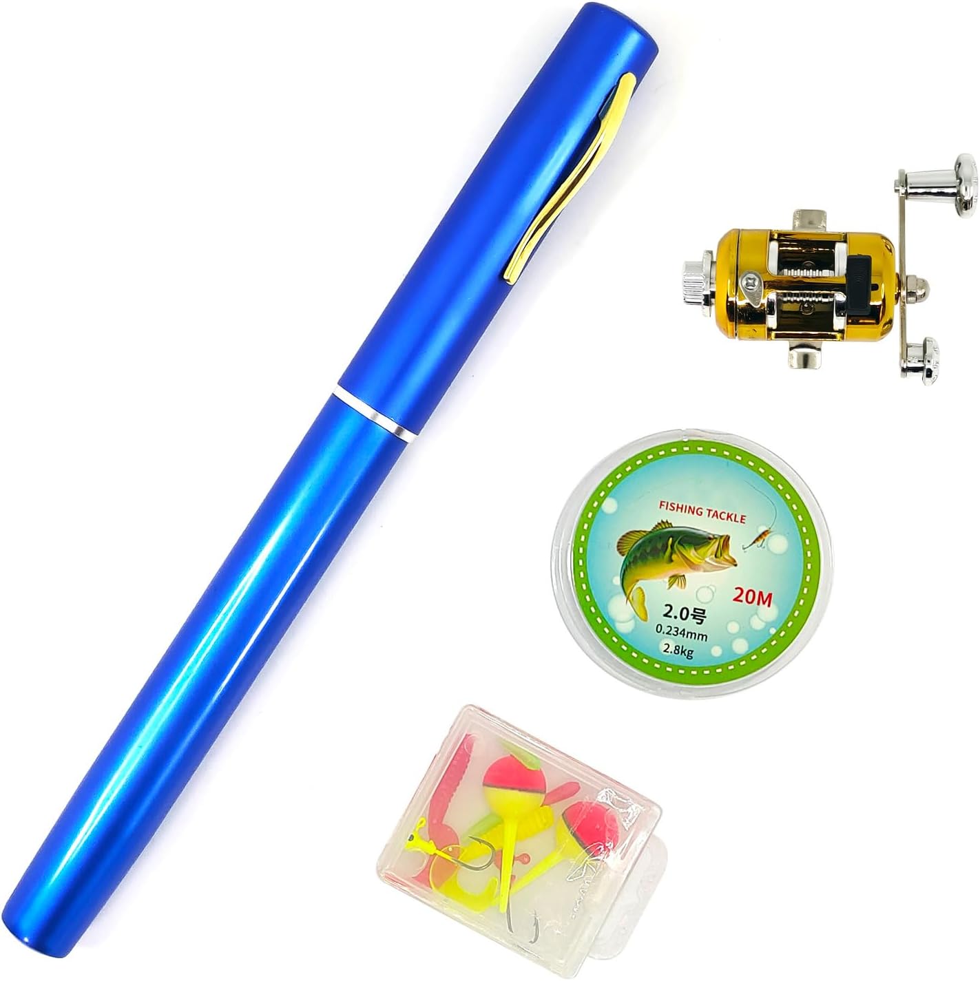Mini Pen Fishing Rod and Reel Combos D88136