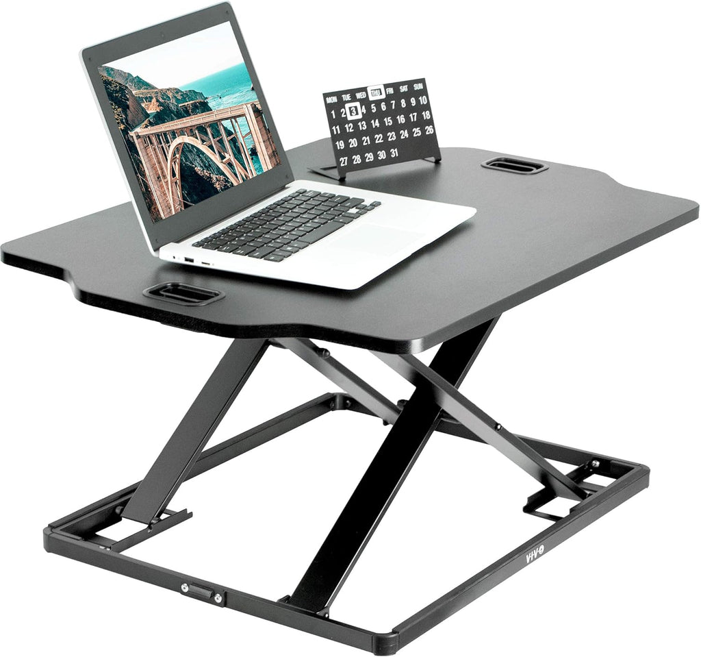 Black 27 inch Adjustable Standing Desk Converter A1988