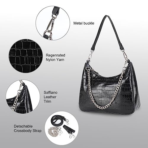 Crocodile Leather Crossbody Bag with Adjustable Straps K660454