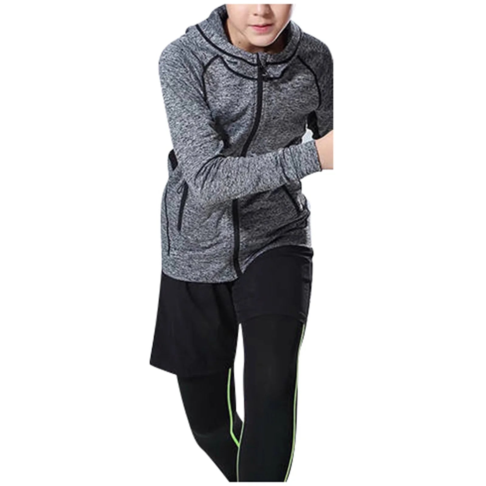 Grey Boys Zip Up Sweatshirt K192