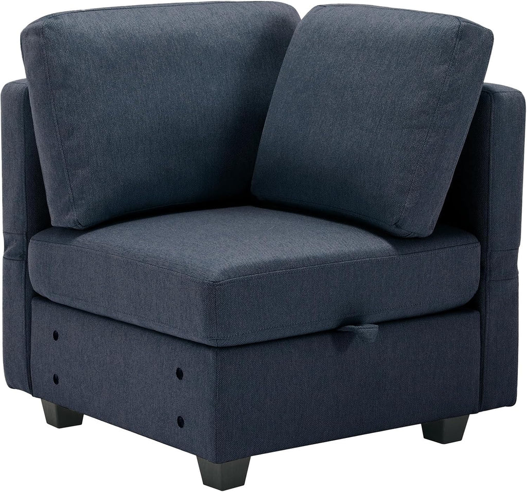 Blue Modular Sectional Sofa with Ottoman P502524